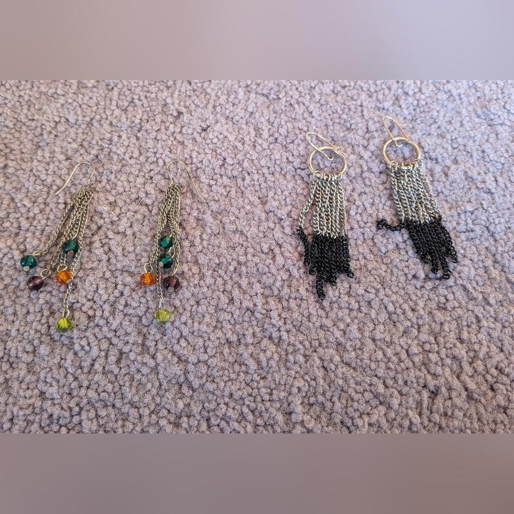 Two Pair Earrings- 4 Pendants- & Alex And Ani SS Mom Bracelet